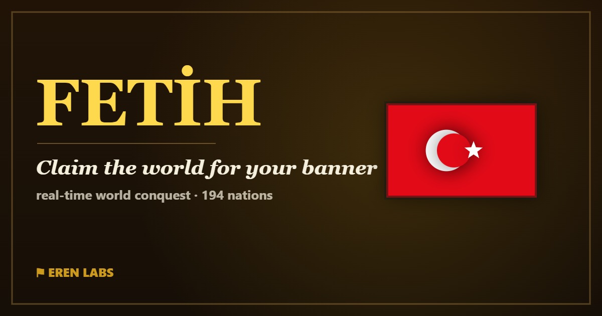 FETİH — real-time world conquest