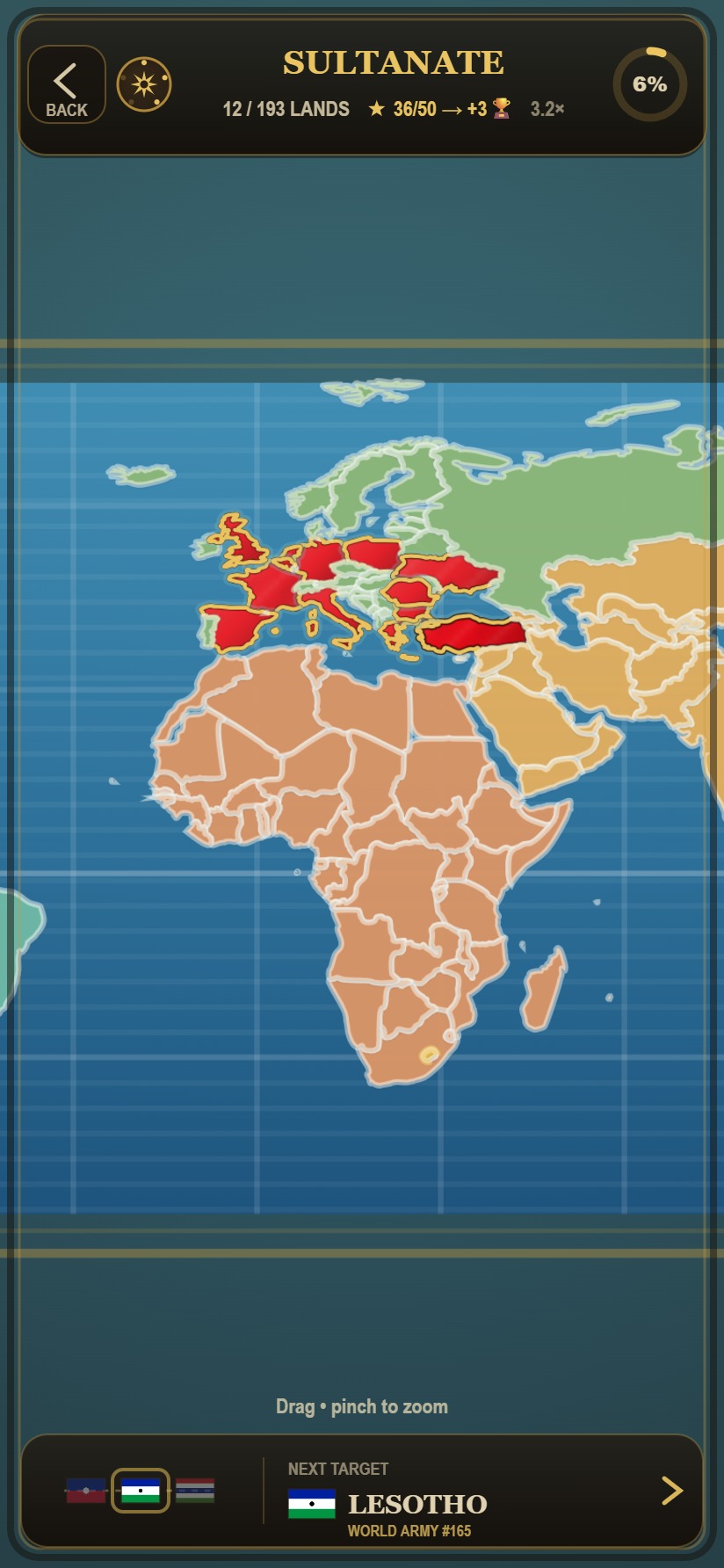 World conquest map
