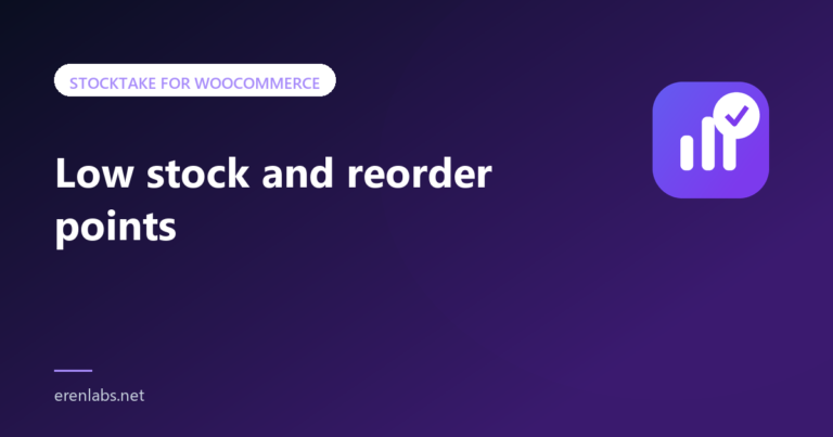 Article cover: Low stock and reorder points — Stocktake for WooCommerce